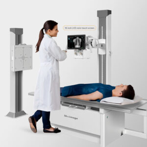 Floor mounted double columns X-ray machine