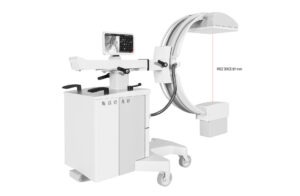 Fluoroscopic mobile c-arm with flat panel